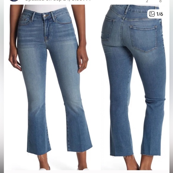 Frame Denim le crop mini boot size 27 raw hem - Picture 2 of 7